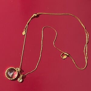 Alex & Ani WDW 50th Anniversary Gold Necklace with Crystal Pendant